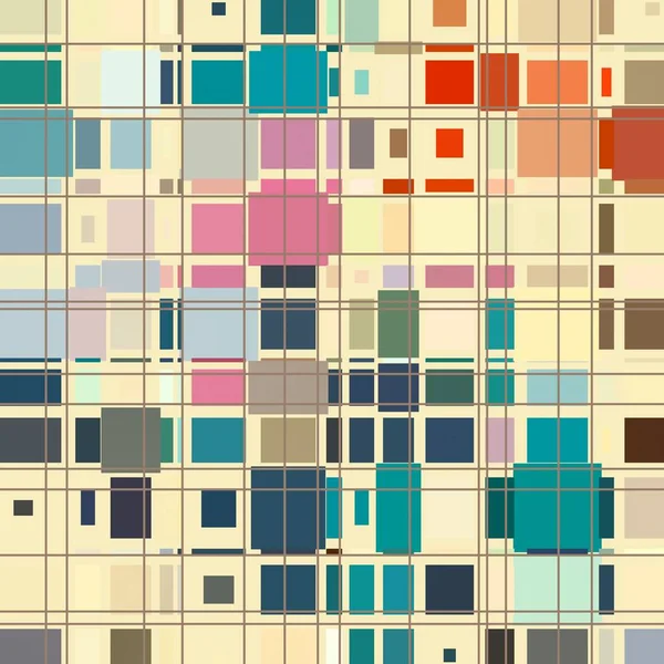 Färgglad Abstrakt Bakgrund Med Rutor — Stockfoto