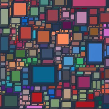 Soyut sanat dokusu. Kareler ile renkli doku. Modern sanat eserleri. Renkli görüntü