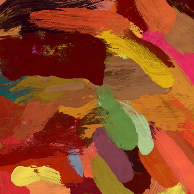 El yapımı tuvale yağlı boya. Soyut sanat dokusu. Renkli doku. Modern sanat eserleri. Yağlı boya darbeleri. Fırça darbeleri. Modern sanat. Çağdaş sanat. Sanatsal tuval.