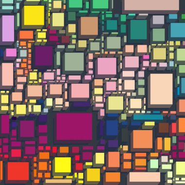 Soyut sanat dokusu. Kareler ile renkli doku. Modern sanat eserleri. Renkli görüntü