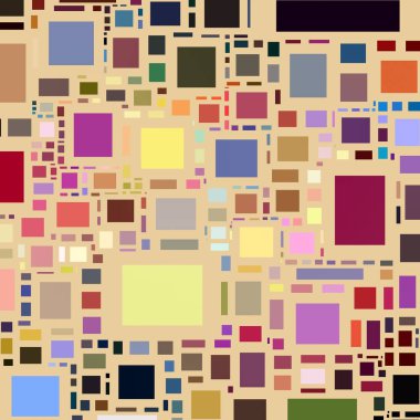 Soyut sanat dokusu. Kareler ile renkli doku. Modern sanat eserleri. Renkli görüntü