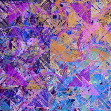 çiçeklerin soyut renkli resim