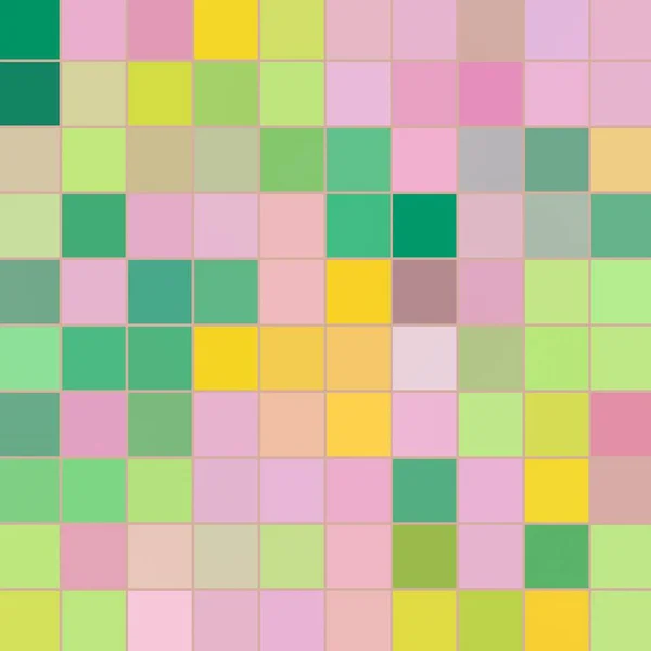 様々な多色の正方形からのシームレスなパターンの背景 — ストック写真