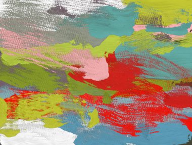 El yapımı tuvale yağlı boya. Soyut sanat dokusu. Renkli doku. Modern sanat eserleri. Yağlı boya darbeleri. Fırça darbeleri. Modern sanat. Çağdaş sanat. Sanatsal tuval.   