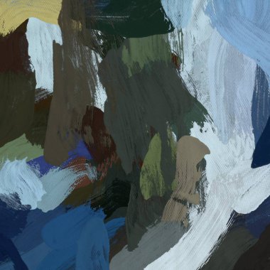 Tuval el yapımı yağlıboya. Renkli doku. Fırça darbeleri.