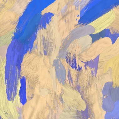 Tuval el yapımı yağlıboya. Renkli doku. Fırça darbeleri. Renkli görüntü. Modern sanat. Çağdaş sanat.