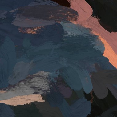 Tuval el yapımı yağlıboya. Renkli doku. Fırça darbeleri. Renkli görüntü. Modern sanat. Çağdaş sanat.