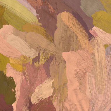 Tuval el yapımı yağlıboya. Renkli doku. Fırça darbeleri.