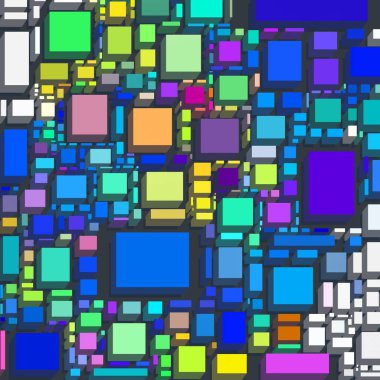 Soyut sanat dokusu. Kareler ile renkli doku. Modern sanat eserleri. Renkli görüntü