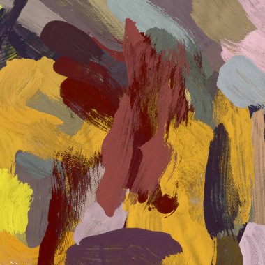 Tuval el yapımı yağlıboya. Renkli doku. Fırça darbeleri. Renkli görüntü. Modern sanat. Çağdaş sanat.