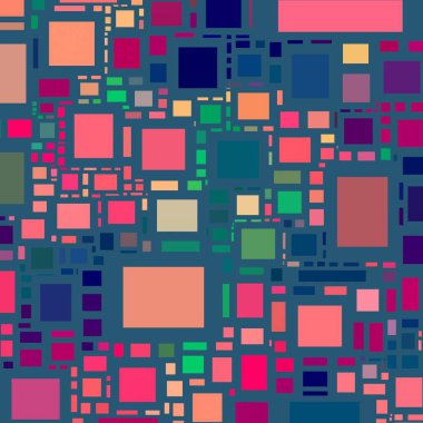Soyut sanat dokusu. Kareler ile renkli doku. Modern sanat eserleri. Renkli görüntü