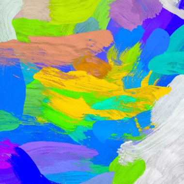 El yapımı tuvale yağlı boya. Soyut sanat dokusu. Renkli doku. Modern sanat eserleri. Yağlı boya darbeleri. Fırça darbeleri. Modern sanat. Çağdaş sanat. Sanatsal tuval.