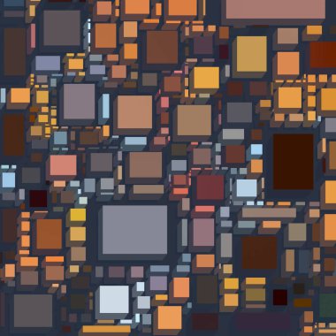 Soyut sanat dokusu. Kareler ile renkli doku. Modern sanat eserleri. Renkli görüntü