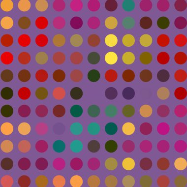 Çok renkli dairelerin geometrik desenli kusursuz soyut deseni. 