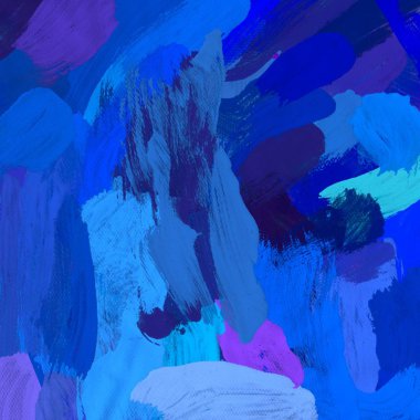 Tuval el yapımı yağlıboya. Renkli doku. Fırça darbeleri. Renkli görüntü. Modern sanat. Çağdaş sanat.