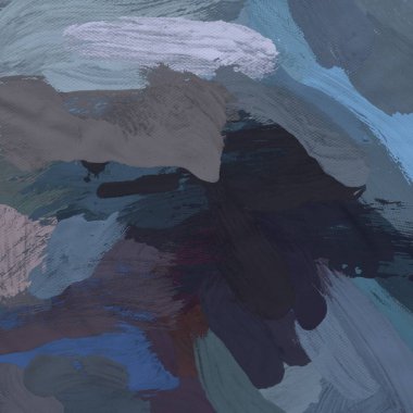 Tuval el yapımı yağlıboya. Renkli doku. Fırça darbeleri.