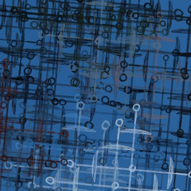 bilgisayar ve mavi arka plan ile sorunsuz desen