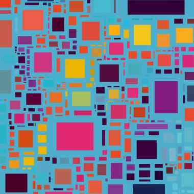 Soyut sanat dokusu. Kareler ile renkli doku. Modern sanat eserleri. Renkli görüntü