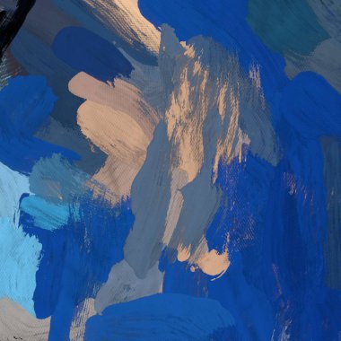 Tuval el yapımı yağlıboya. Renkli doku. Fırça darbeleri.