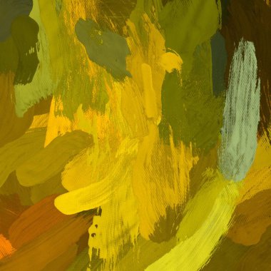 Tuval el yapımı yağlıboya. Renkli doku. Fırça darbeleri.