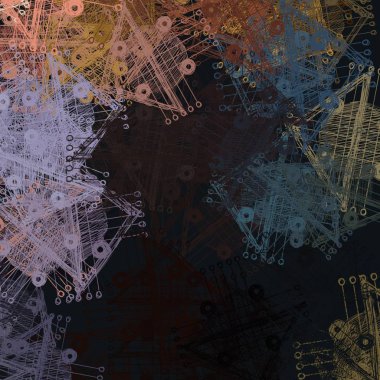 Çiçekli soyut grunge arkaplanı