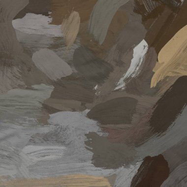 Tuval el yapımı yağlıboya. Renkli doku. Fırça darbeleri.