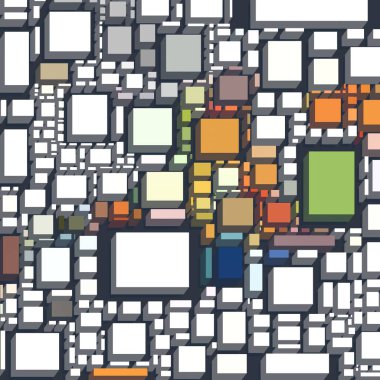 Soyut sanat dokusu. Kareler ile renkli doku. Modern sanat eserleri. Renkli görüntü