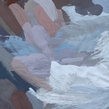 Tuval el yapımı yağlıboya. Renkli doku. Fırça darbeleri.