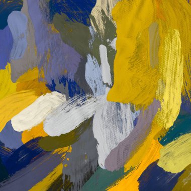 Tuval el yapımı yağlıboya. Renkli doku. Fırça darbeleri. Renkli görüntü. Modern sanat. Çağdaş sanat.