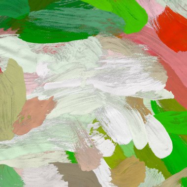 Tuval el yapımı yağlıboya. Renkli doku. Fırça darbeleri. Renkli görüntü. Modern sanat. Çağdaş sanat.