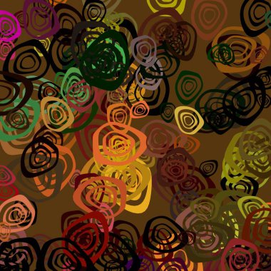 çiçeklerle soyut renkli resim