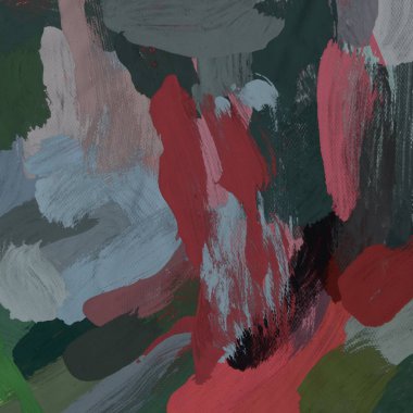 Tuval el yapımı yağlıboya. Renkli doku. Fırça darbeleri.