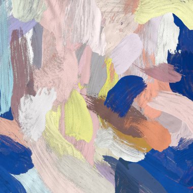 Tuval el yapımı yağlıboya. Renkli doku. Fırça darbeleri. Renkli görüntü. Modern sanat. Çağdaş sanat.