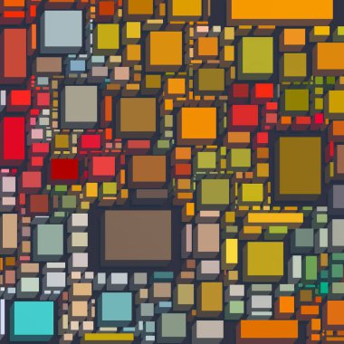 Soyut sanat dokusu. Kareler ile renkli doku. Modern sanat eserleri. Renkli görüntü