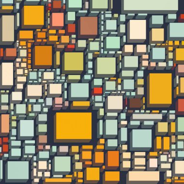 Soyut sanat dokusu. Kareler ile renkli doku. Modern sanat eserleri. Renkli görüntü