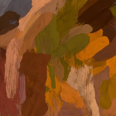 Tuval el yapımı yağlıboya. Renkli doku. Fırça darbeleri.