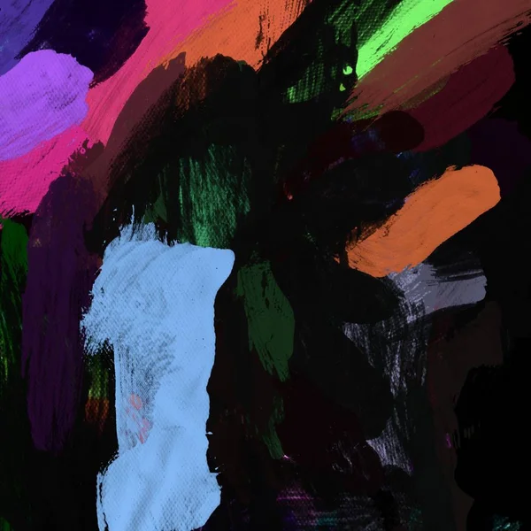 Tuval el yapımı yağlıboya. Renkli doku. Fırça darbeleri. Renkli görüntü. Modern sanat. Çağdaş sanat.