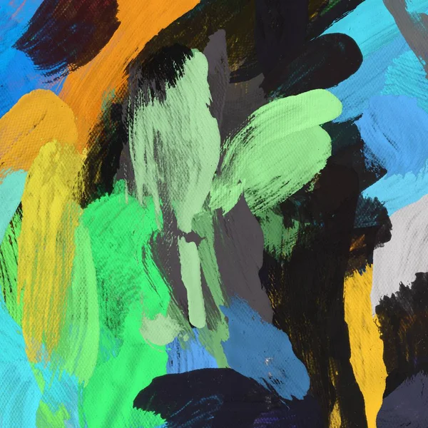 Tuval el yapımı yağlıboya. Renkli doku. Fırça darbeleri. Renkli görüntü. Modern sanat. Çağdaş sanat.