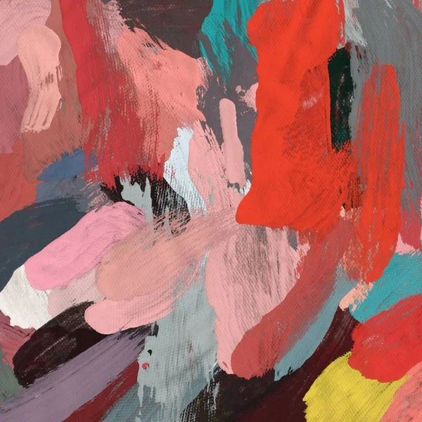 Tuval el yapımı yağlıboya. Renkli doku. Fırça darbeleri. Renkli görüntü. Modern sanat. Çağdaş sanat.