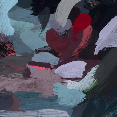 Tuval el yapımı yağlıboya. Renkli doku. Fırça darbeleri. Renkli görüntü. Modern sanat. Çağdaş sanat.