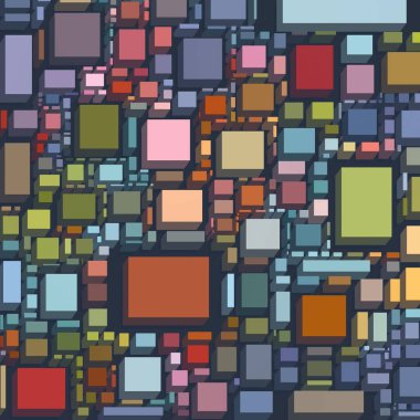 Soyut sanat dokusu. Kareler ile renkli doku. Modern sanat eserleri. Renkli görüntü