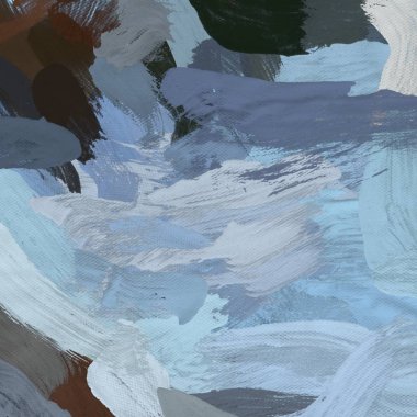 Tuval el yapımı yağlıboya. Renkli doku. Fırça darbeleri.