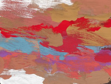 El yapımı tuvale yağlı boya. Soyut sanat dokusu. Renkli doku. Modern sanat eserleri. Yağlı boya darbeleri. Fırça darbeleri. Modern sanat. Çağdaş sanat. Sanatsal tuval.   