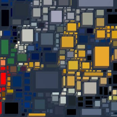 Soyut sanat dokusu. Kareler ile renkli doku. Modern sanat eserleri. Renkli görüntü