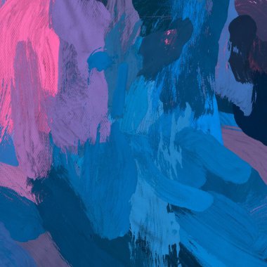 Tuval el yapımı yağlıboya. Renkli doku. Fırça darbeleri. Renkli görüntü. Modern sanat. Çağdaş sanat.