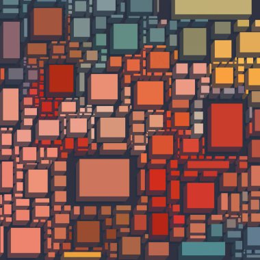 Soyut sanat dokusu. Kareler ile renkli doku. Modern sanat eserleri. Renkli görüntü