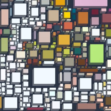 Soyut sanat dokusu. Kareler ile renkli doku. Modern sanat eserleri. Renkli görüntü