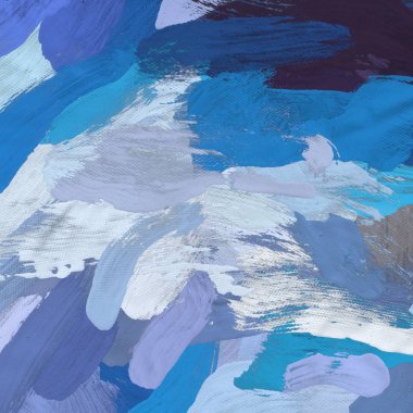 Tuval el yapımı yağlıboya. Renkli doku. Fırça darbeleri.