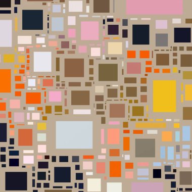 Soyut sanat dokusu. Kareler ile renkli doku. Modern sanat eserleri. Renkli görüntü