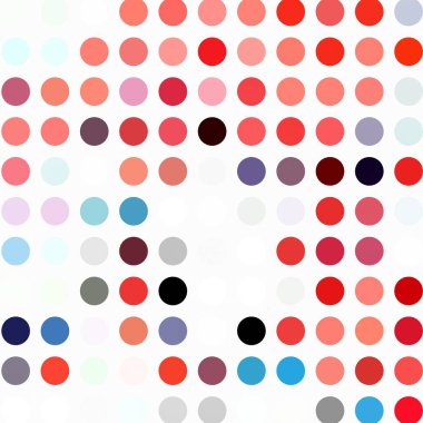 Parlak memphis tarzı polka hafif bir arka plan üzerinde dikişsiz desen nokta.